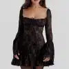 black lace dress